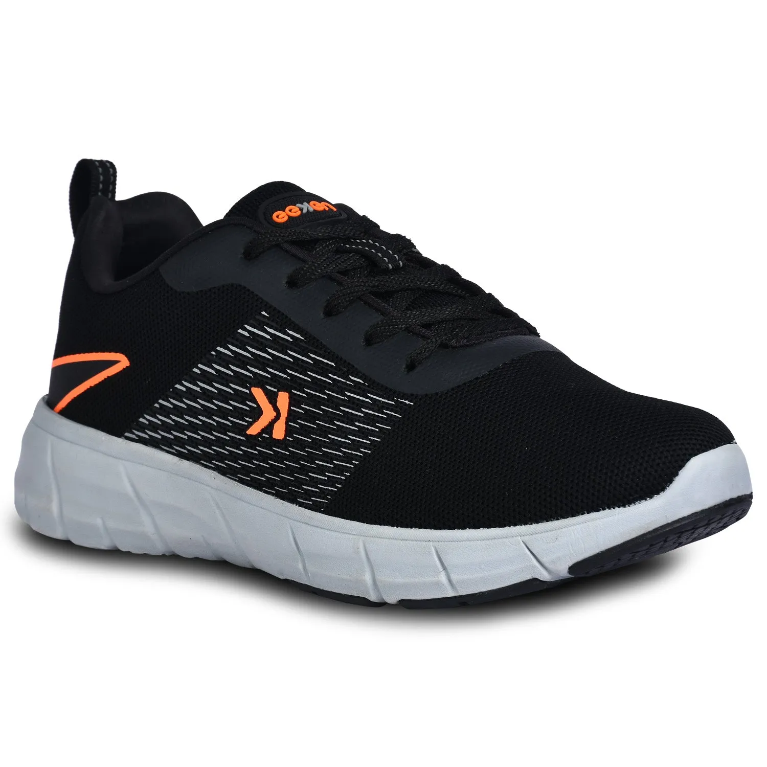 Eeken ESHGIA145 Black And Orange Athleisure Shoes For Men