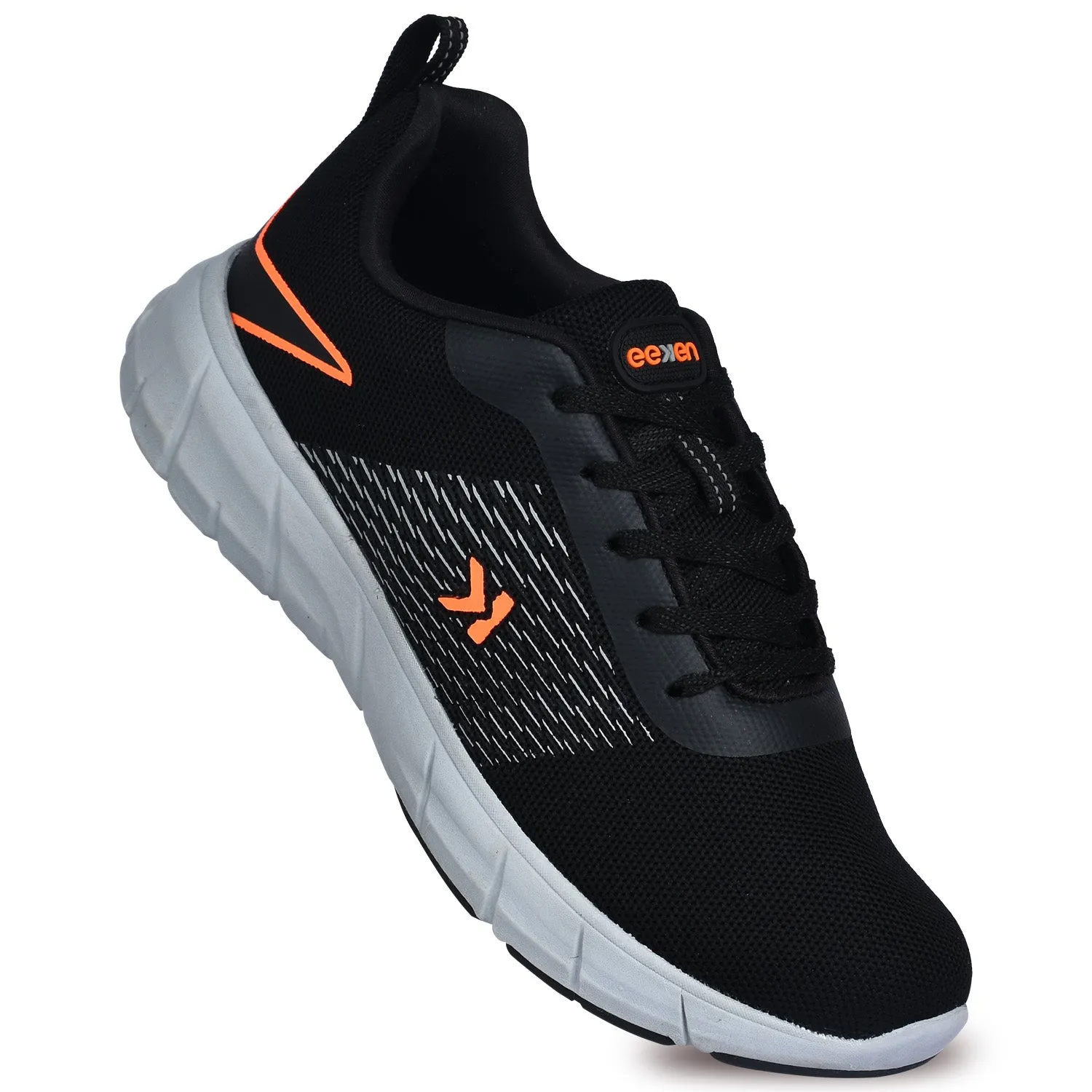 Eeken ESHGIA145 Black And Orange Athleisure Shoes For Men