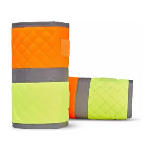 Equisafety Multi Coloured Hi Vis Leg Boots - YELLOW/ORANGE