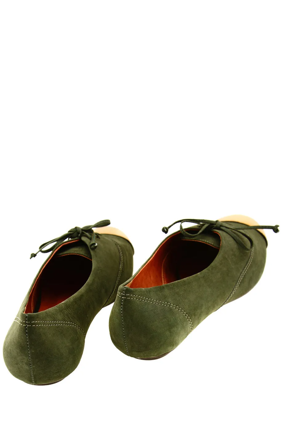 ESTER Olive Lace Up Flats