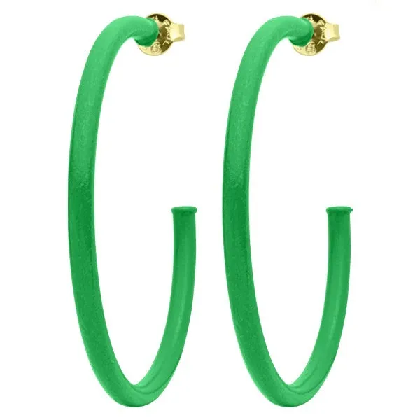 Everybody's Favorite Hoop Earrings - Green