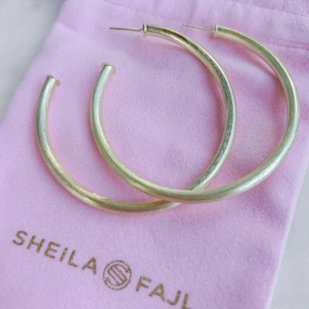 Everybody's Favorite Hoop in gold by Sheila Fajl