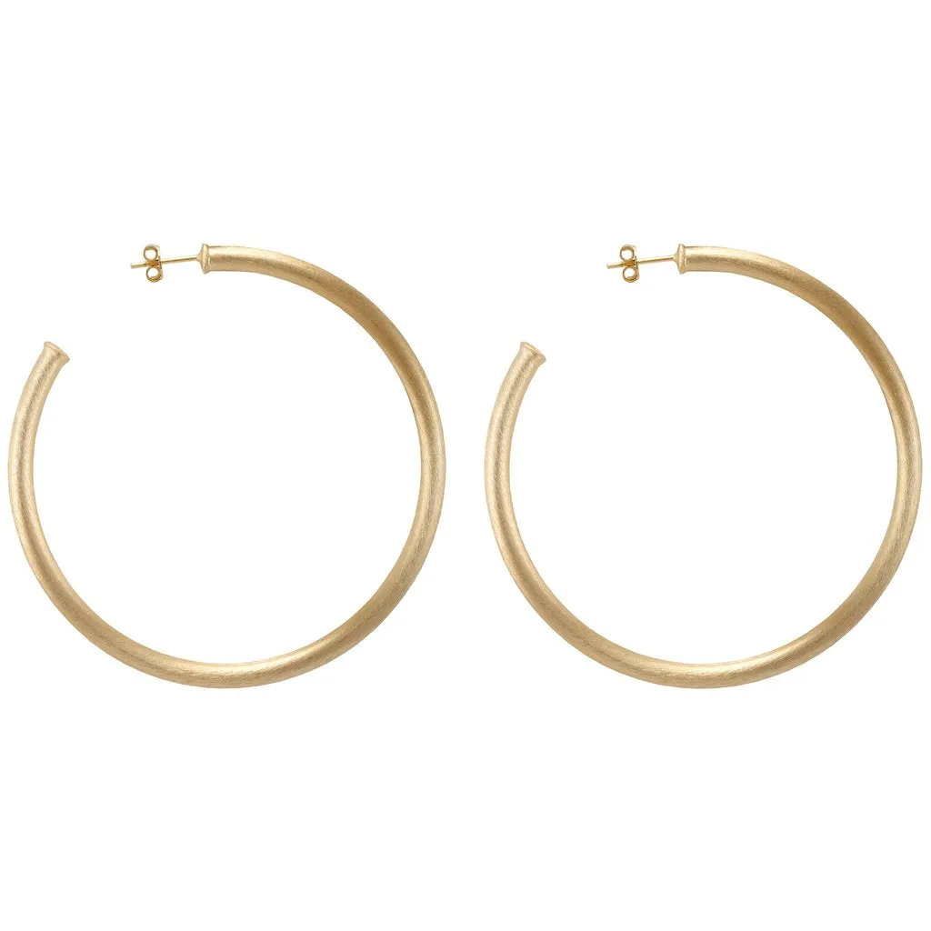 Everybody's Favorite Hoop in gold by Sheila Fajl