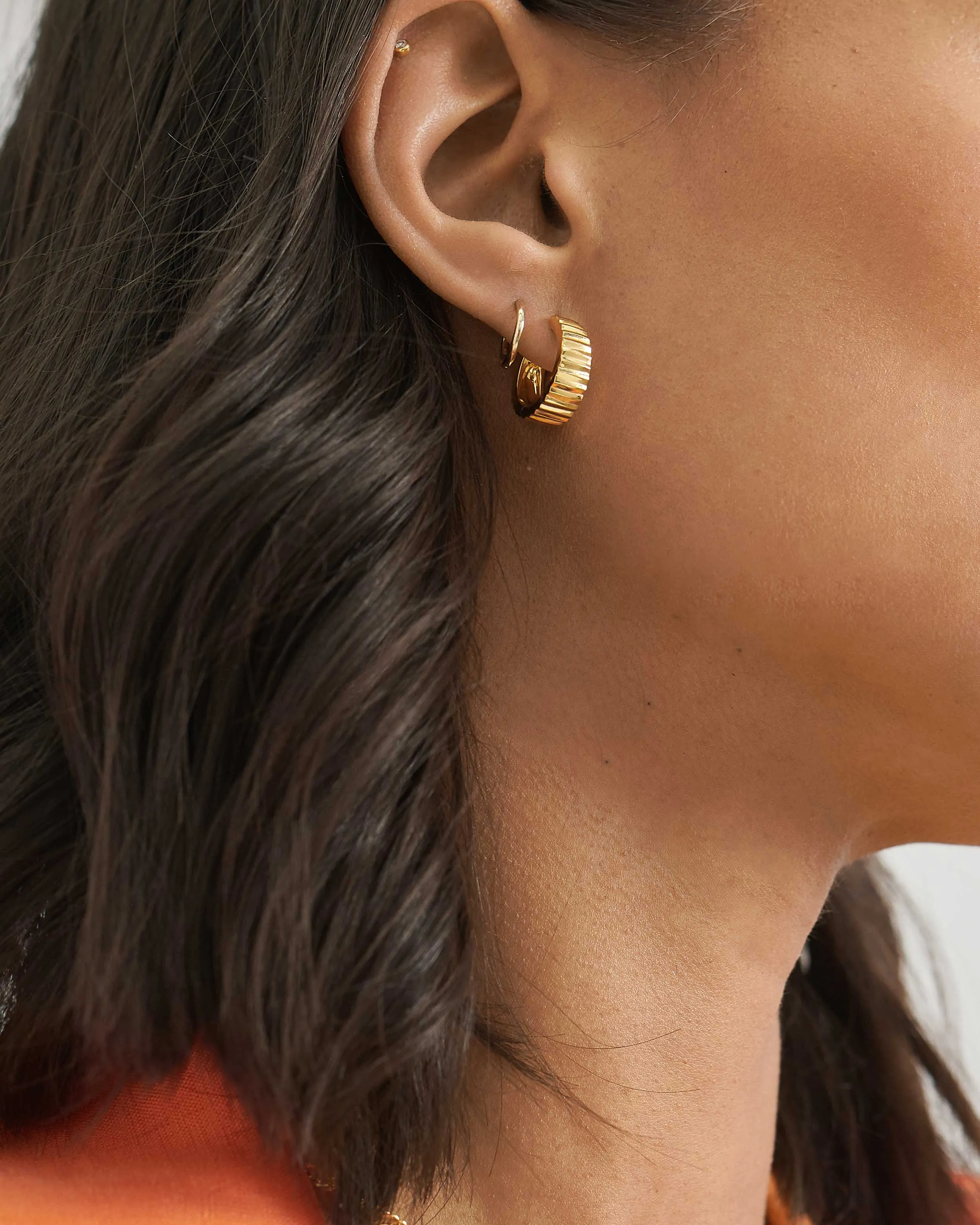 Flare Hoop Earrings - Gold