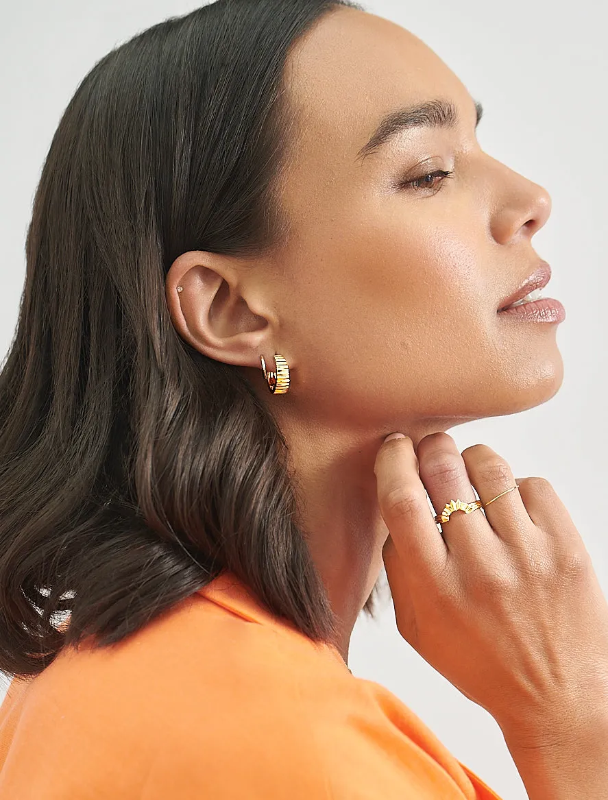 Flare Hoop Earrings - Gold