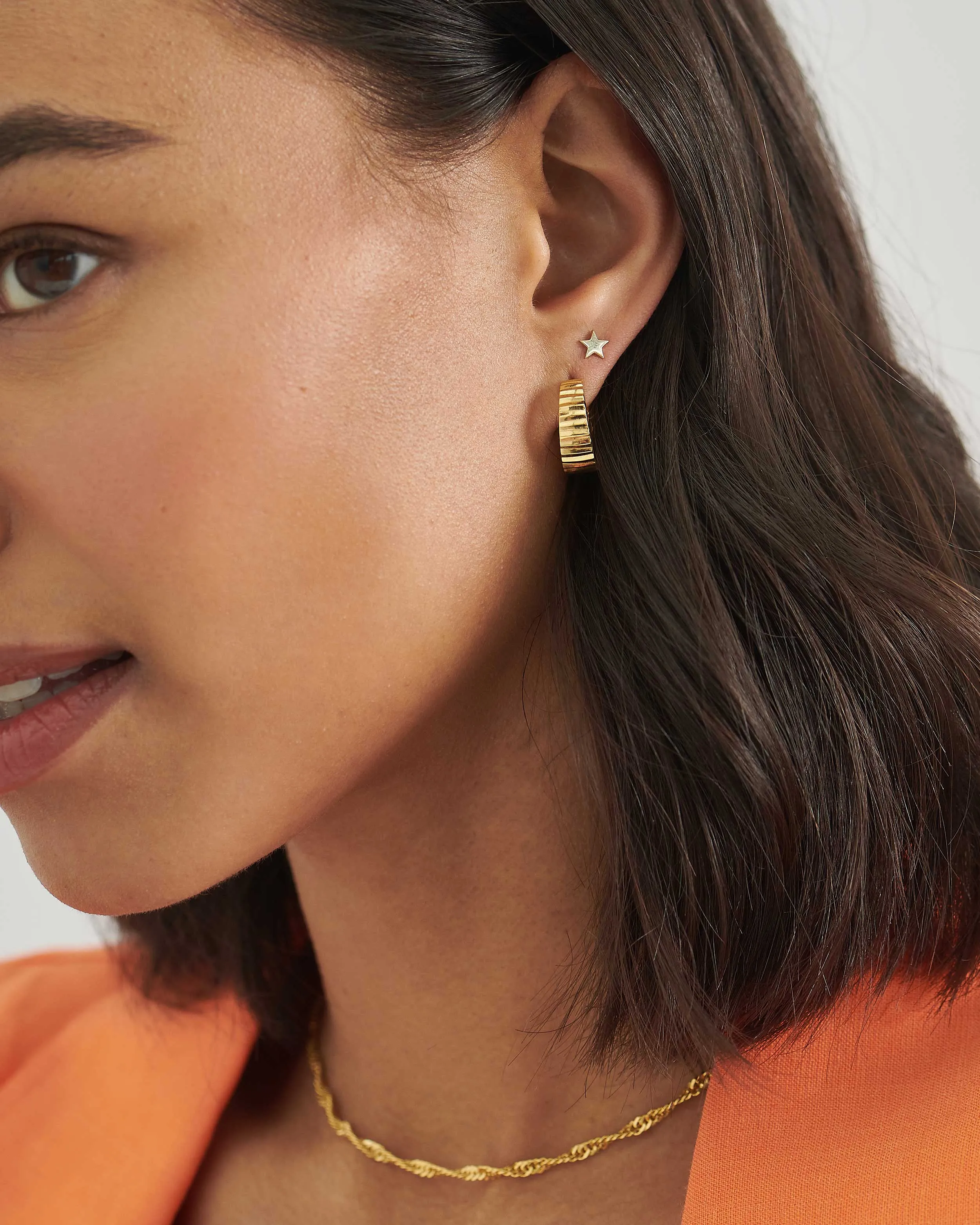 Flare Hoop Earrings - Gold