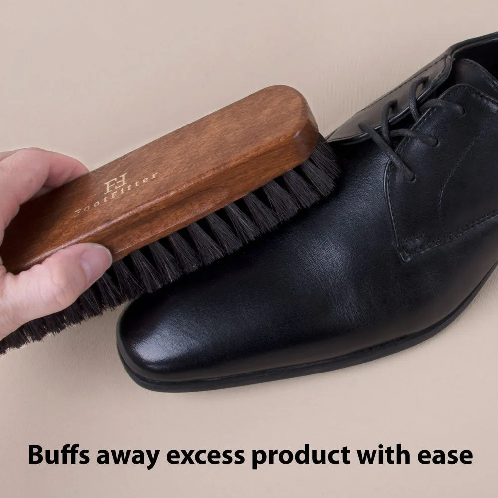 FootFitter Genuine Horsehair Shoe Shine Brush