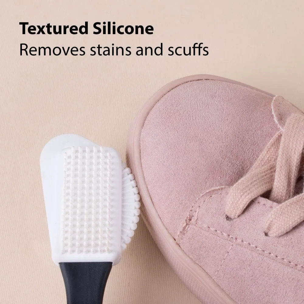 FootFitter Suede and Nubuck Leather 4-Way Shoe Cleaner Brush