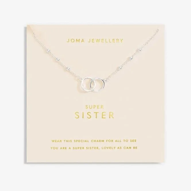 Forever Yours Super Sister Silver Plated 46cm   5cm Necklace 6713