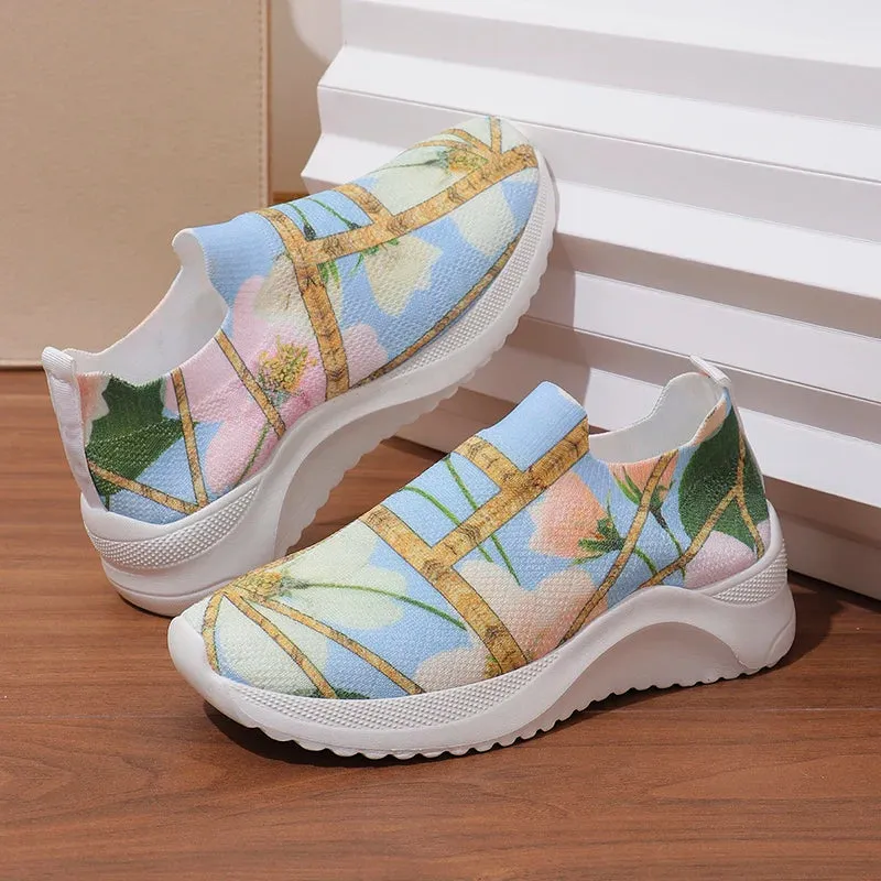 FRANZISKA FLOWER KNIT SNEAKERS