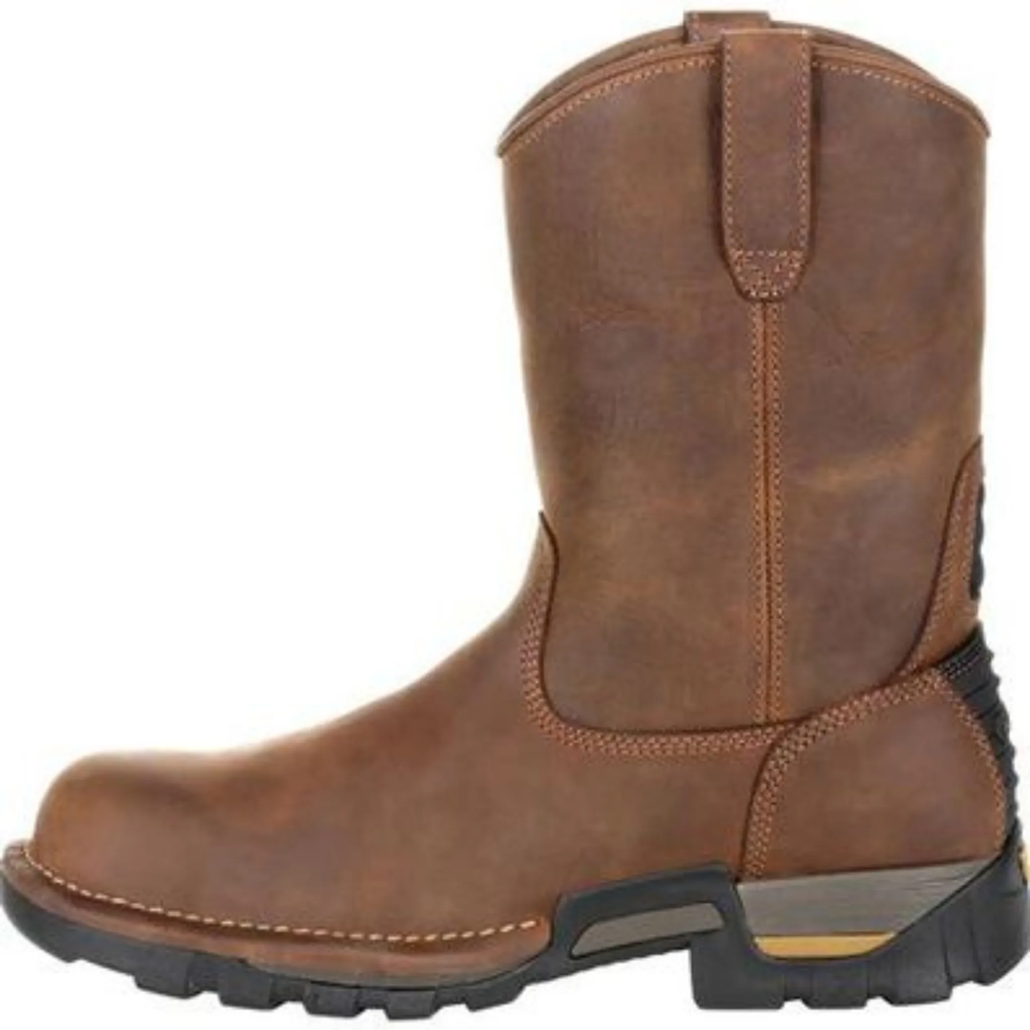 GEORGIA MEN'S BROWN 10 INCH EAGLE ONE WATERPROOF PULL ON WORK BOOT - GB00314