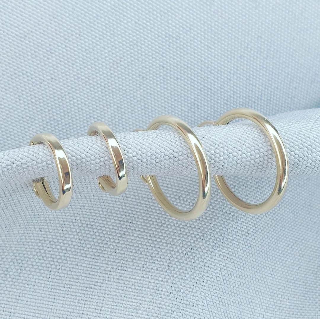 Gold Hoop Earrings Small / Limitless Gold Hoops