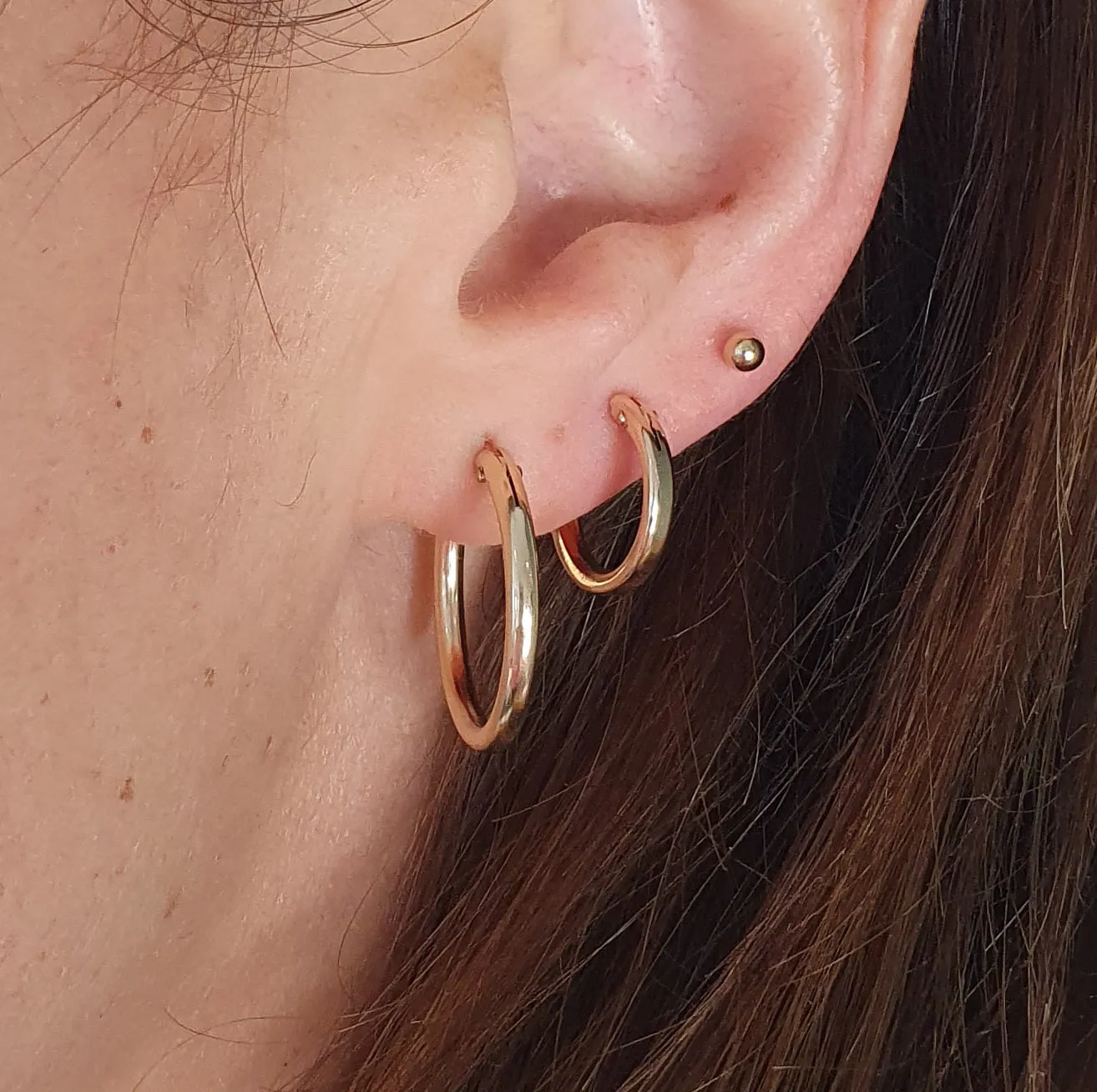 Gold Hoop Earrings Small / Limitless Gold Hoops