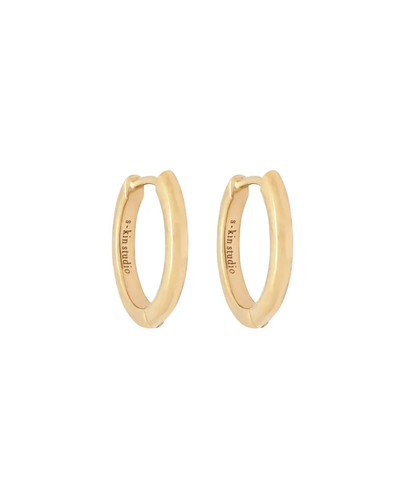 Grace Medium Solid Gold Hoops