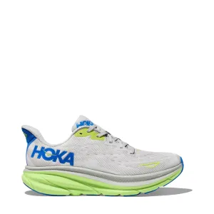 Hoka Men's Clifton 9 Sneaker in Stardust/Electric Cobalt