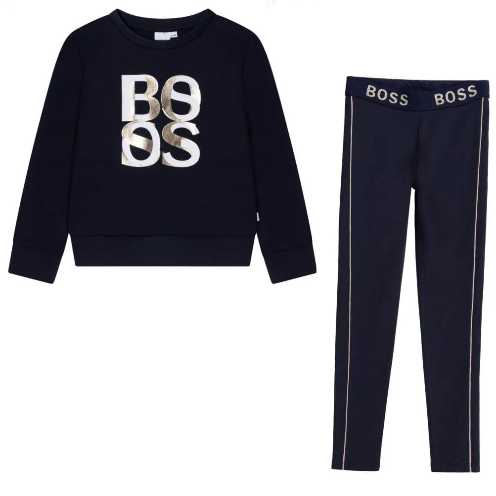 HUGO BOSS - Sweatshirt Legging Set - Navy