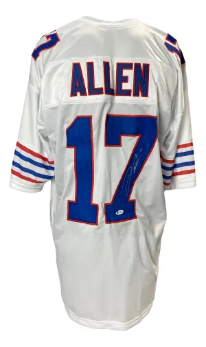 Josh Allen Signed Custom White Pro Style Football Jersey BAS ITP Hologram