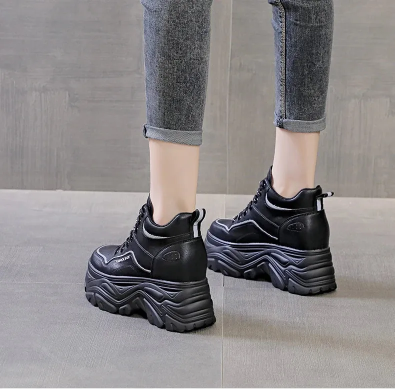 Joskaa 2024 New Black Platform Sneakers