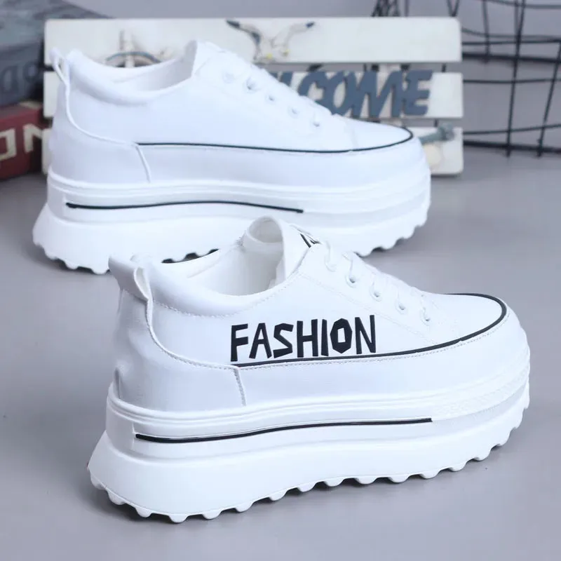 Joskaa 2024 New White Platforms Sneakers