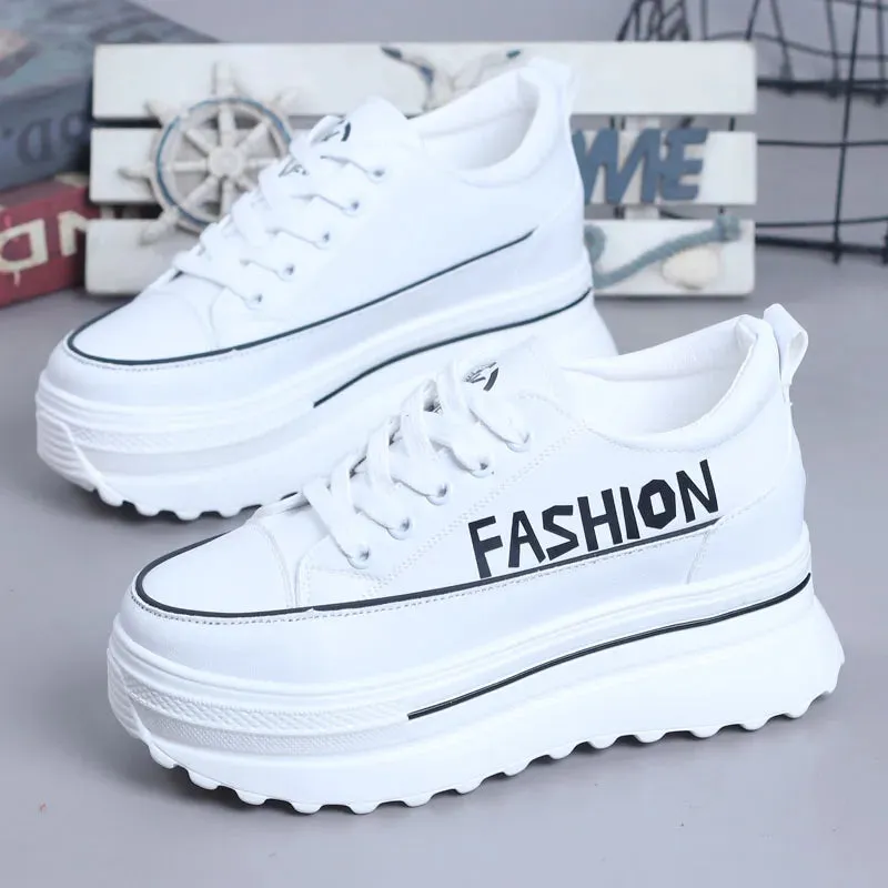 Joskaa 2024 New White Platforms Sneakers