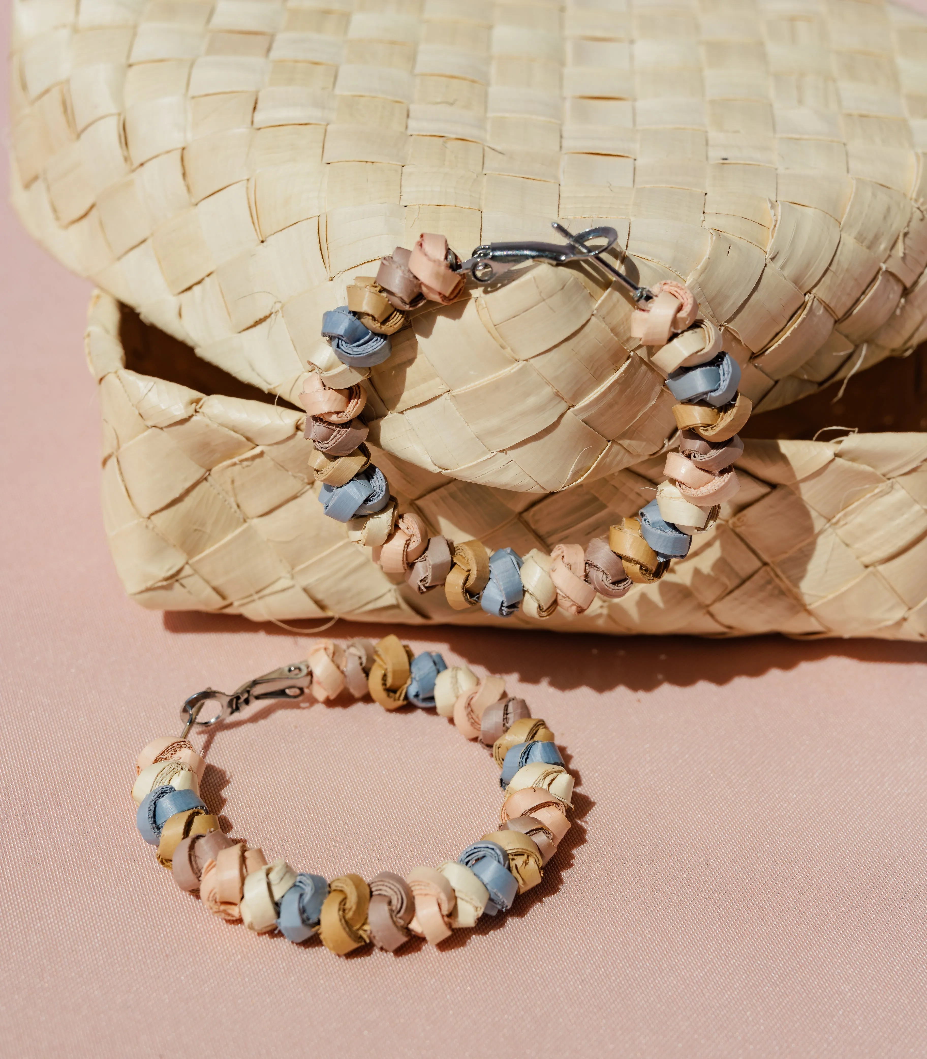 Juana Woven Beaded Hoops