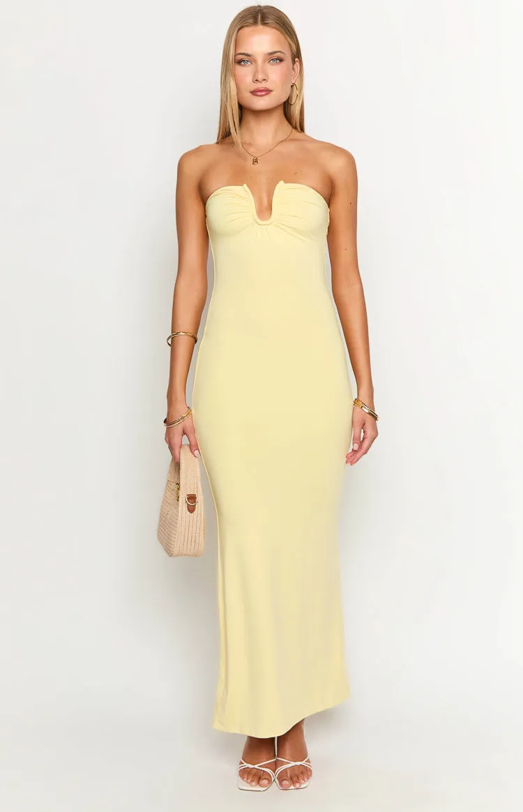 Julie Yellow Maxi Dress