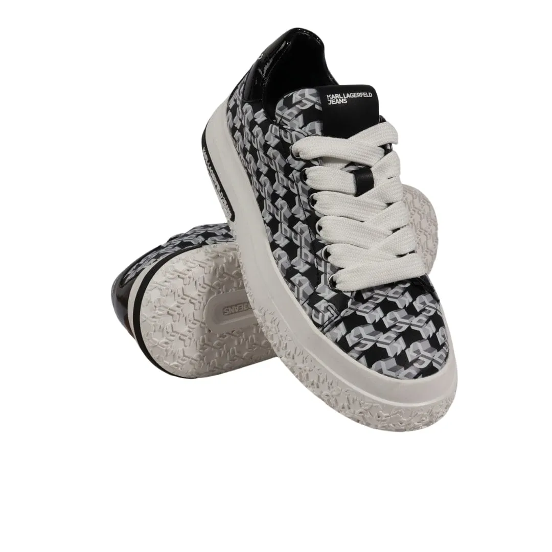 KARL LAGERFELD - All Over Branding Low Sneakers