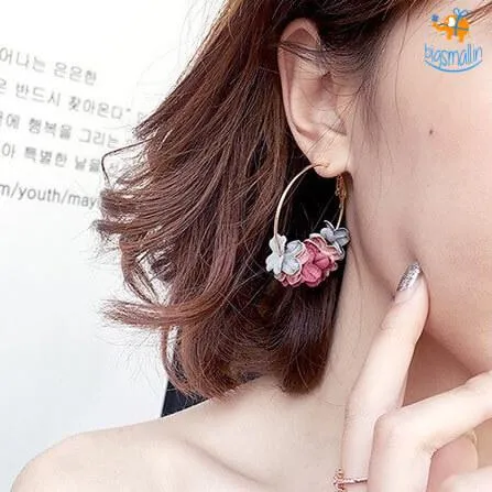 Korean Flower Art Earrings