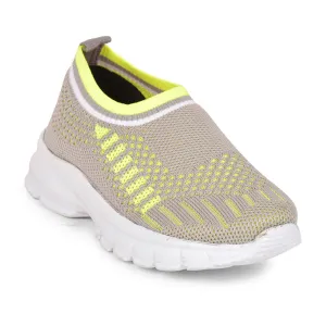 Leap7x Non Lacing Athleisure Shoes For Kids (Light Grey) By Liberty