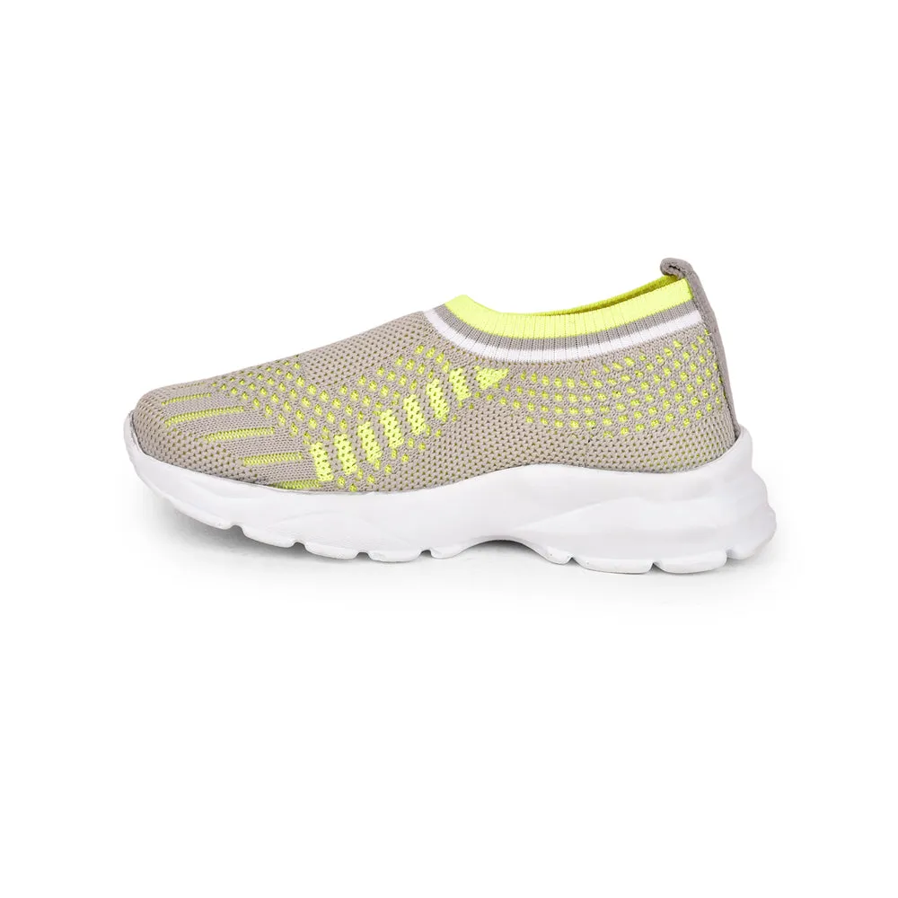 Leap7x Non Lacing Athleisure Shoes For Kids (Light Grey) By Liberty