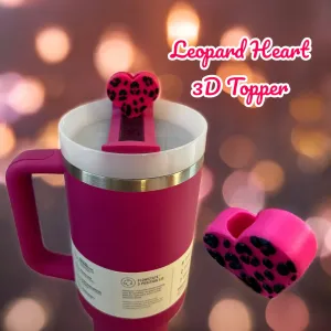 Leopard Heart 3D Topper