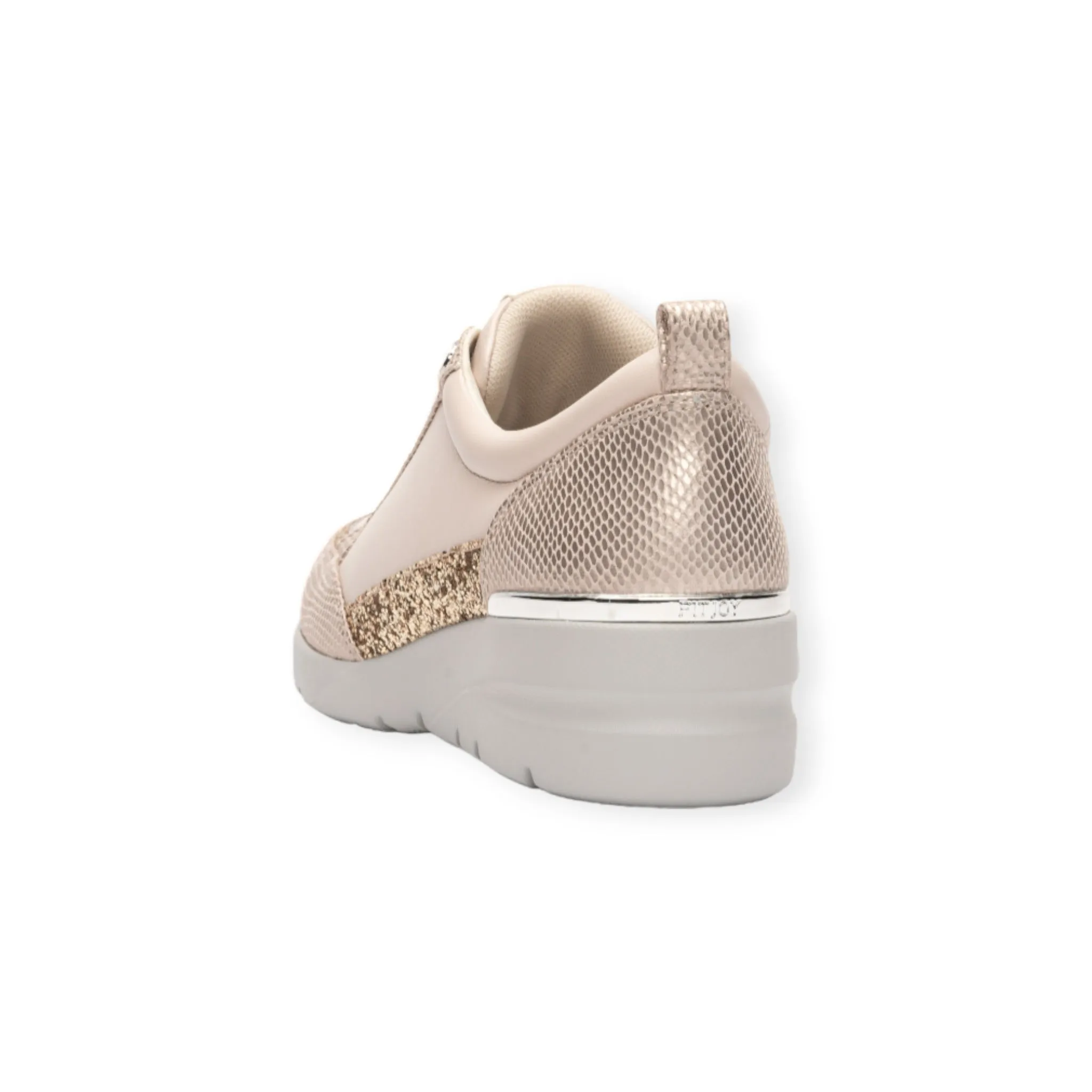 Lightweight Soft Sheepskin sneakers with Swarovski crystal glass eyelet and brightful glitter decoration #FJ103