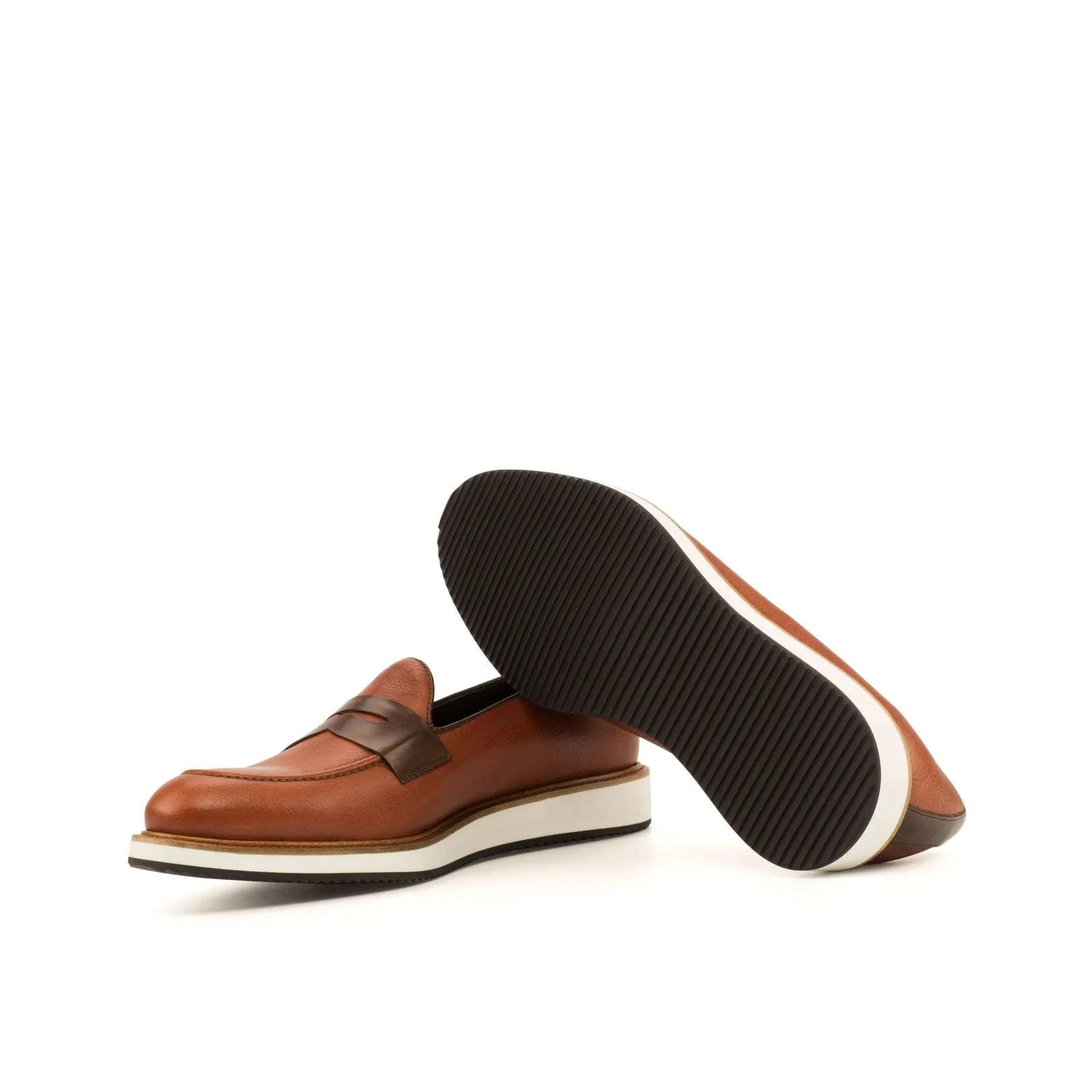 Loafer-Painted Full Grain, Painted Calf, Brown, Dark Brown