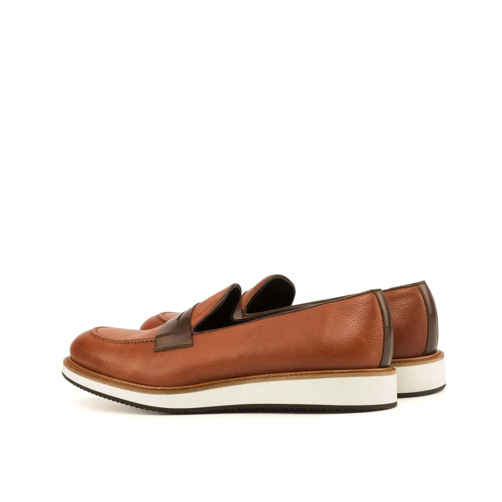 Loafer-Painted Full Grain, Painted Calf, Brown, Dark Brown