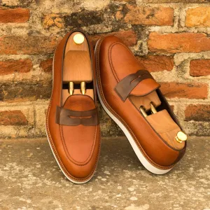 Loafer-Painted Full Grain, Painted Calf, Brown, Dark Brown