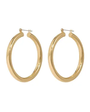 LUV AJ AMALFI TUBE HOOPS IN GOLD