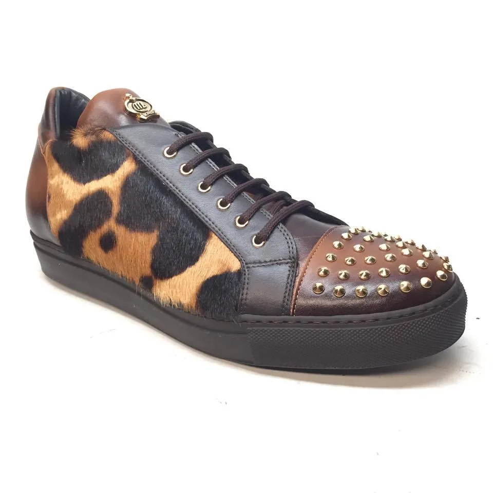 Mauri 6124/1 Pony/Lambskin Studded Sneakers