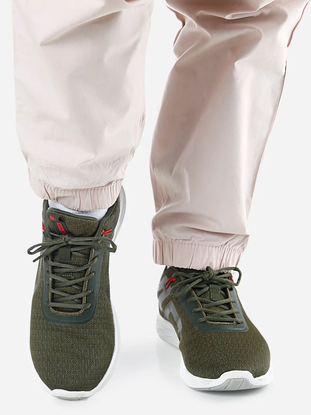 Men's Olive Lace Up Sneaker (ID7513)