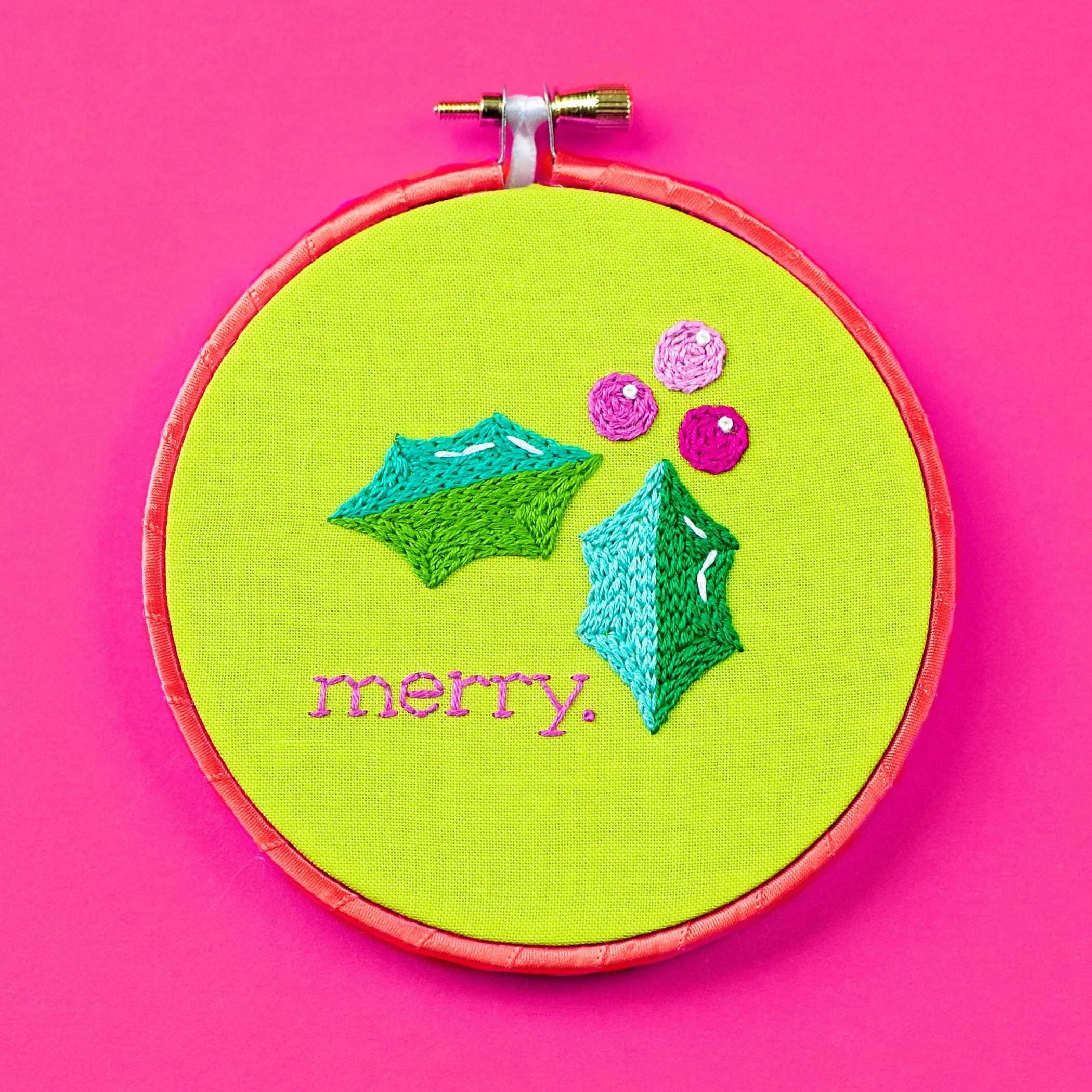 Merry And Bright Embroidery PDF Pattern