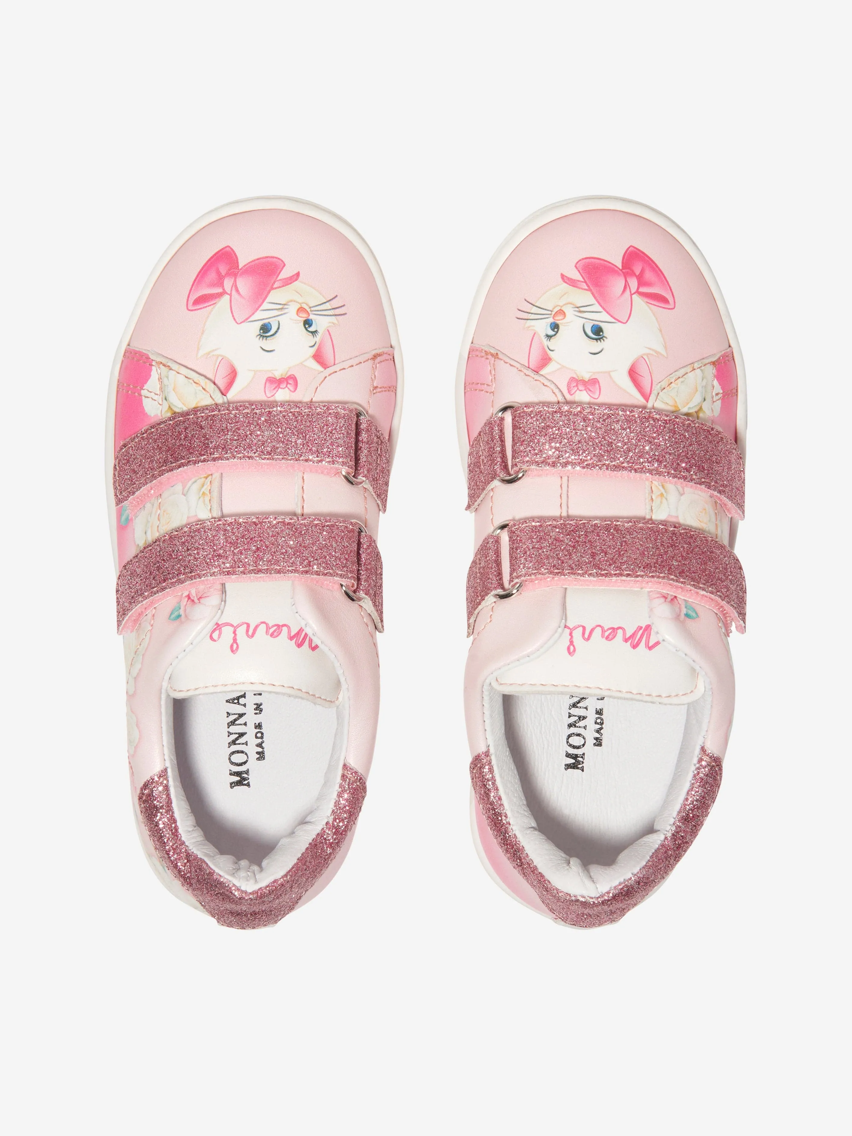 Monnalisa Girls Velcro Strap Marie Trainers