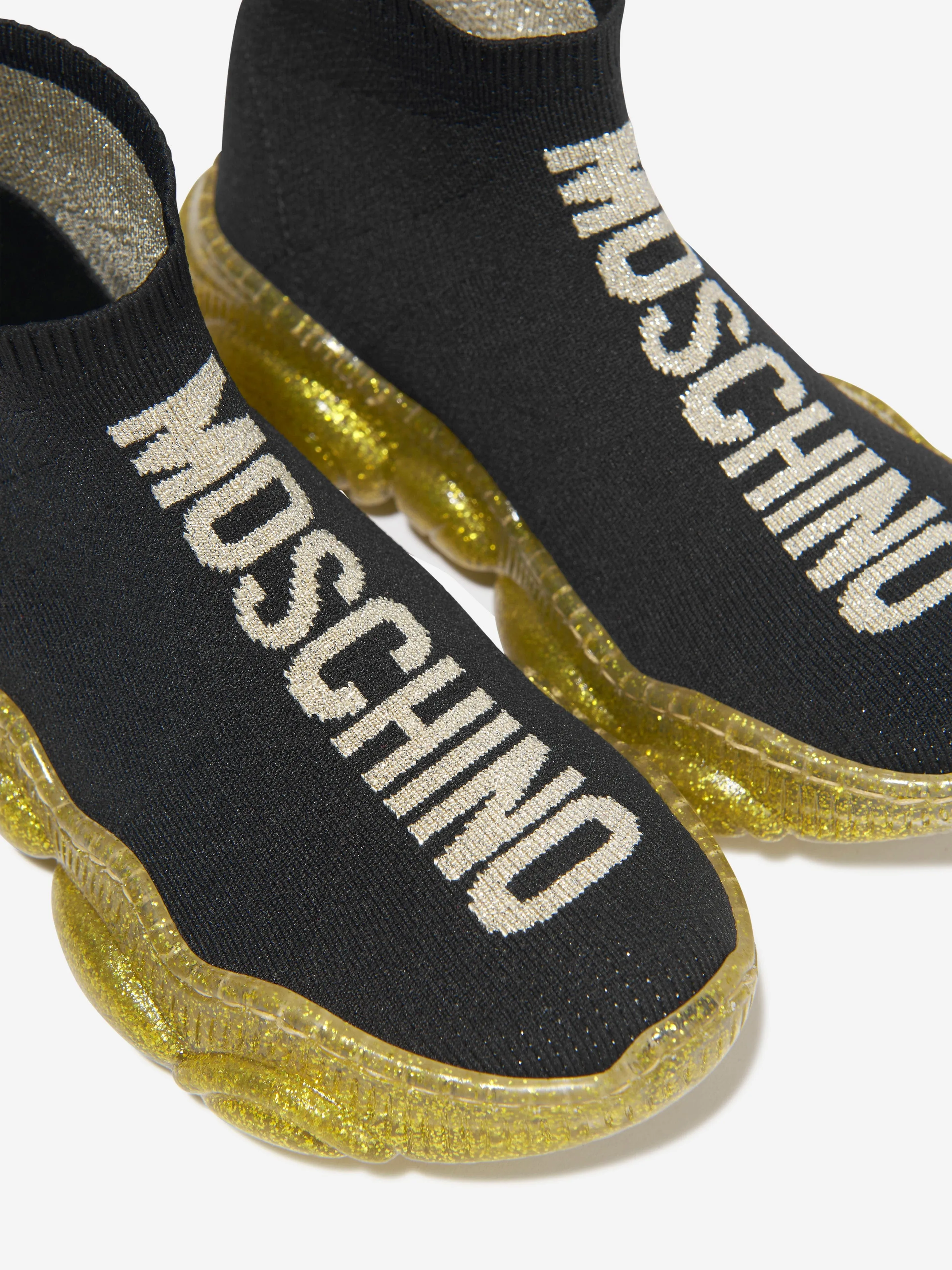 Moschino Girls Teddy Sole Maxi Logo Sock Trainers