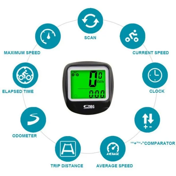 Multi-Function Waterproof Bike Speedometer