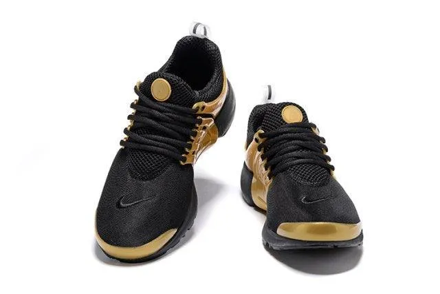 N A P Black Gold Mens Running Shoes Sneakers