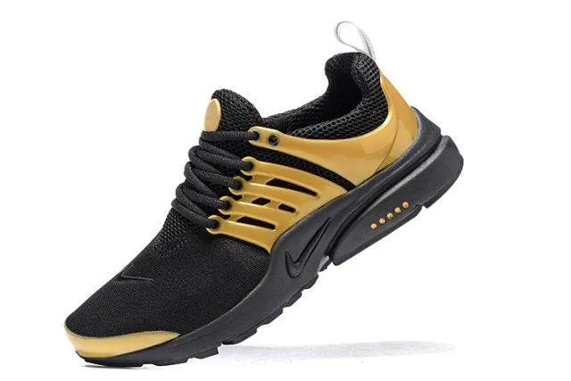 N A P Black Gold Mens Running Shoes Sneakers