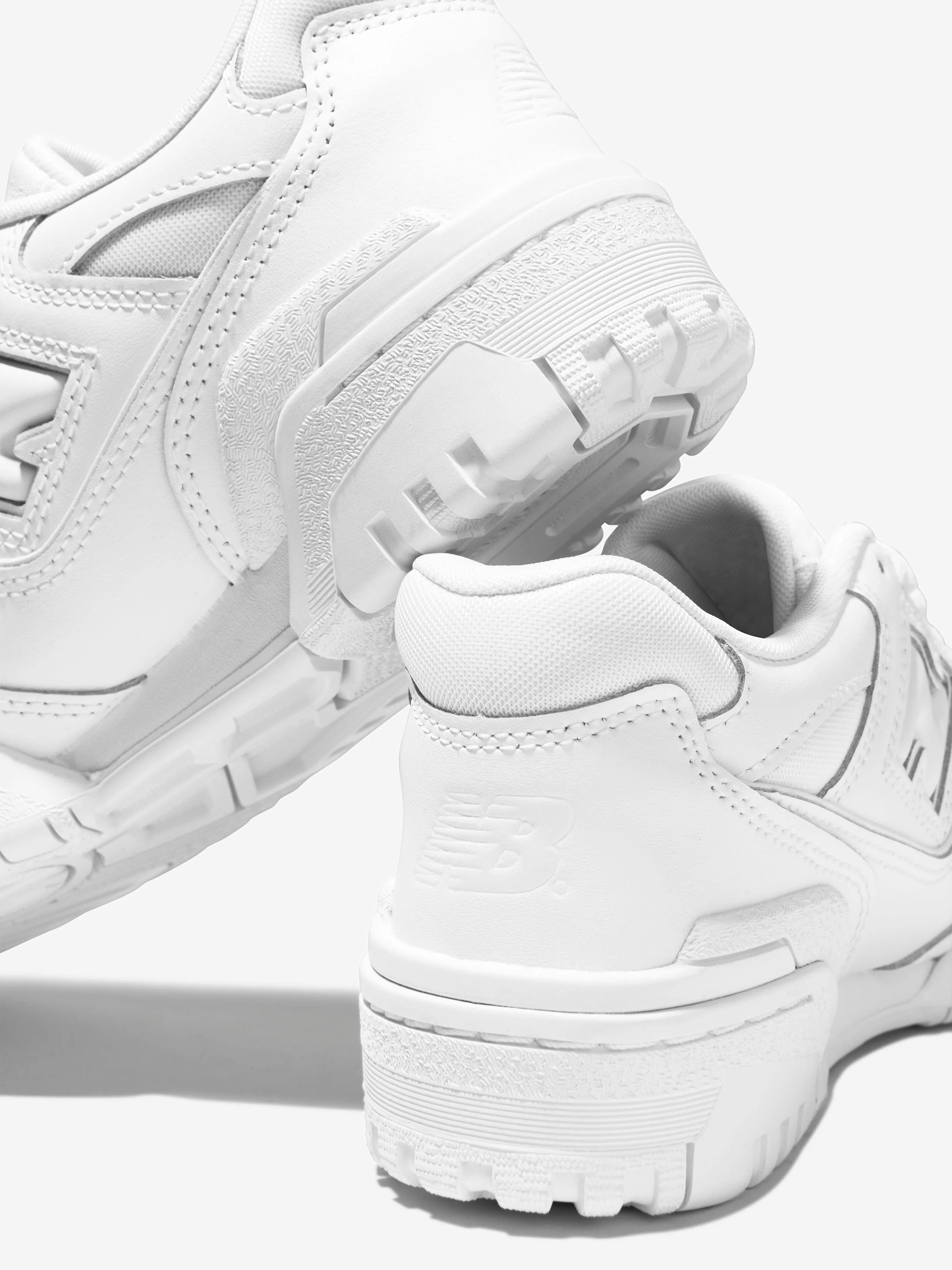 New Balance Kids 550 Lace Up Logo Trainers in White