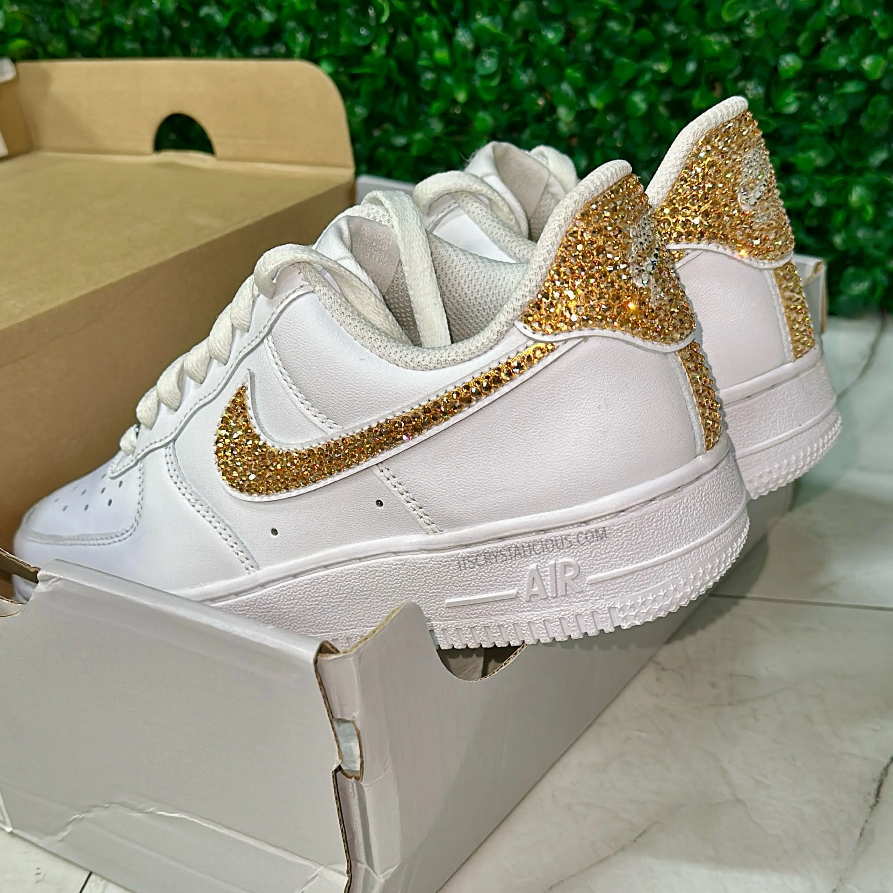 Nike Air Force 1 - Ticks/Heel Cap - Golden Honey/Crystal *