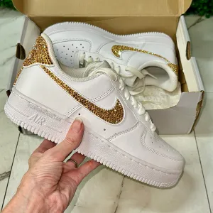 Nike Air Force 1 - Ticks/Heel Cap - Golden Honey/Crystal *