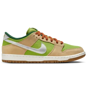 Nike SB Dunk Low Pro Skateboard Shoe - Sesame/Metallic Silver-Pear-Fir