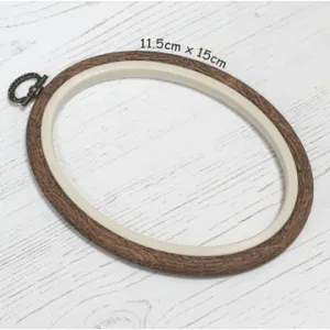 Nurge Hoop Oval ~ 4.5" x 6" Woodgrain Brown