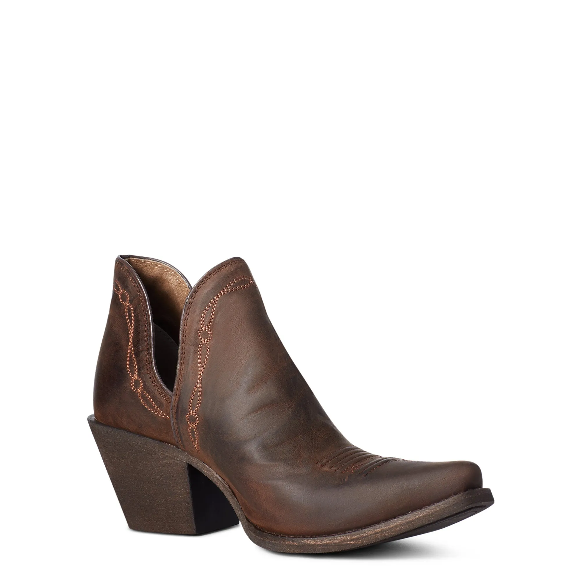 On Sale Ariat Weathered Brown Encore Western Fashion Snip Toe Bootie for Women